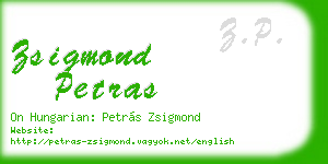 zsigmond petras business card